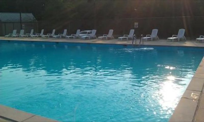 Sparkling water in the swimming pool at Bandy Creek Campground.