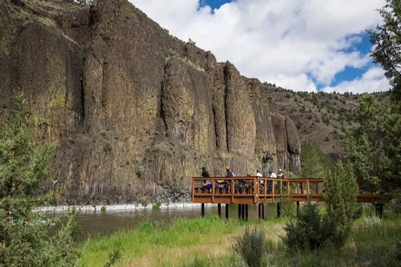 Accessible viewing platform at the Chimney Rock Campground
