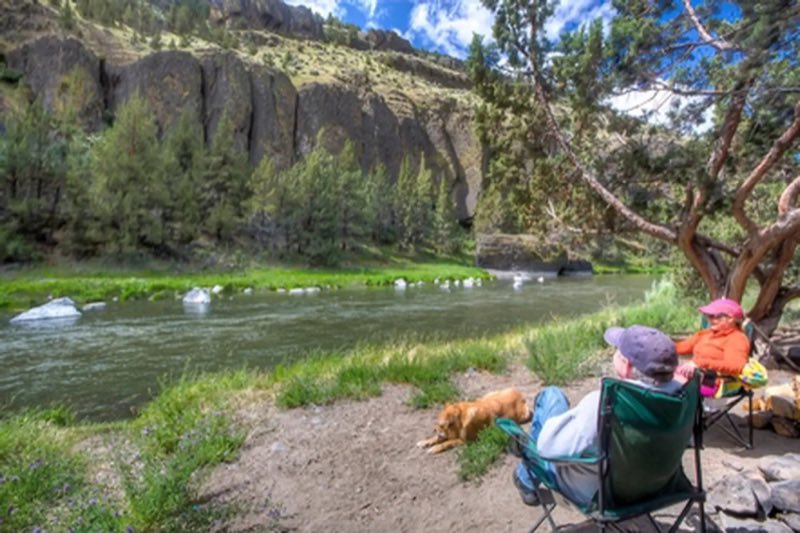 Relaxing at the Chimney Rock Campground