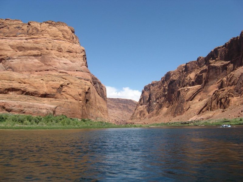 River in deep sandstone canyon