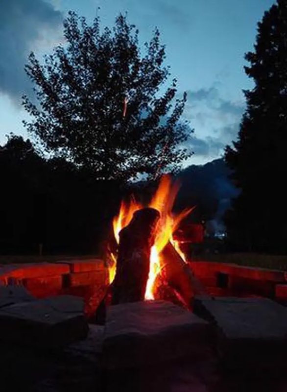 It just isn't camping season without a campfire. The favorite camping past time for young and old alike. This photo is in Area 4 of the campground.