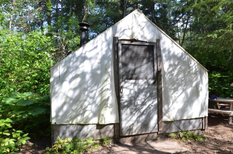 White canvas tent