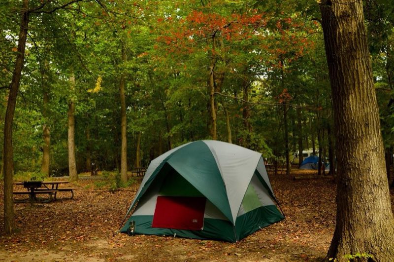 tent in the campground