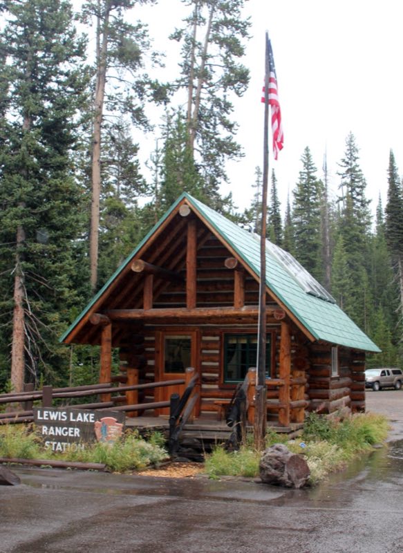 Log building at campground