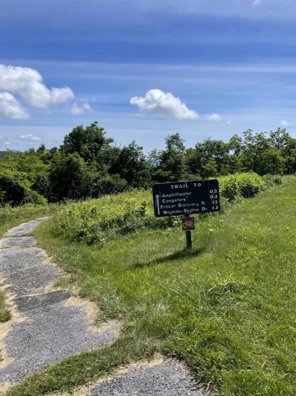A photo of trail nearby facility of Loft Mountain Campground