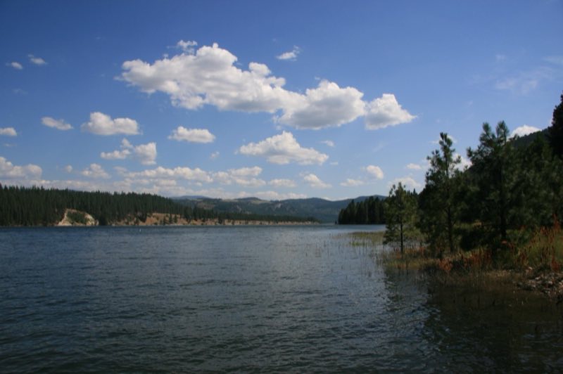 A view of the lake from Snag Cove Campground.