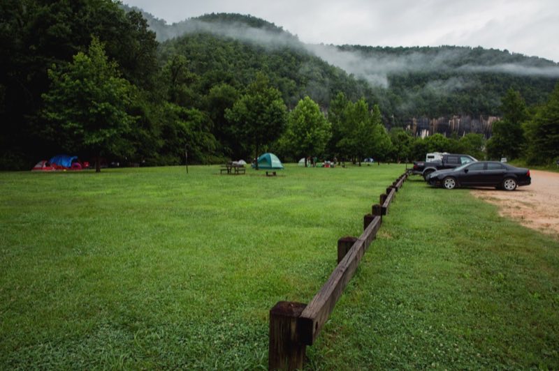 Tent camping at Steel Creek