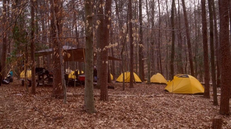 Campers in Turkey Run Group Campground