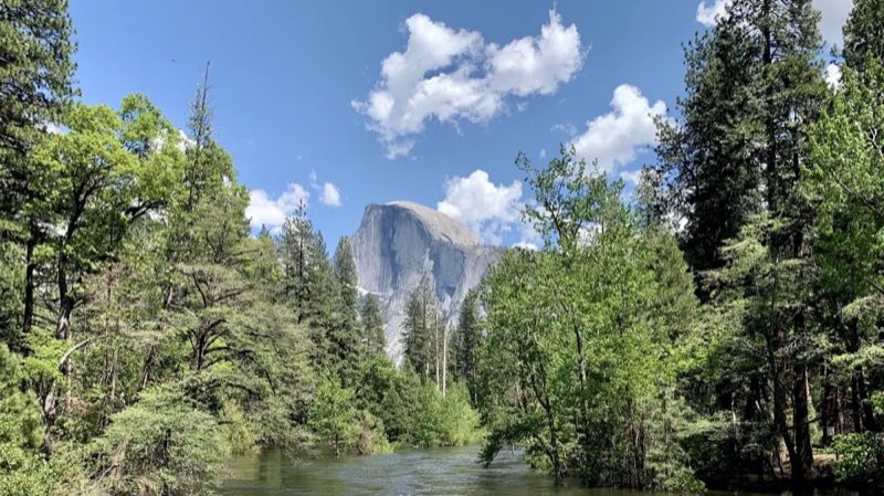 Half Dome in Spring from Sentinel Bridge