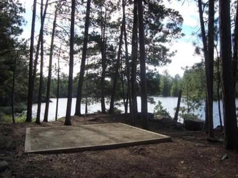 Campsites have tent pads to stake out your tent on and get a good nights sleep.