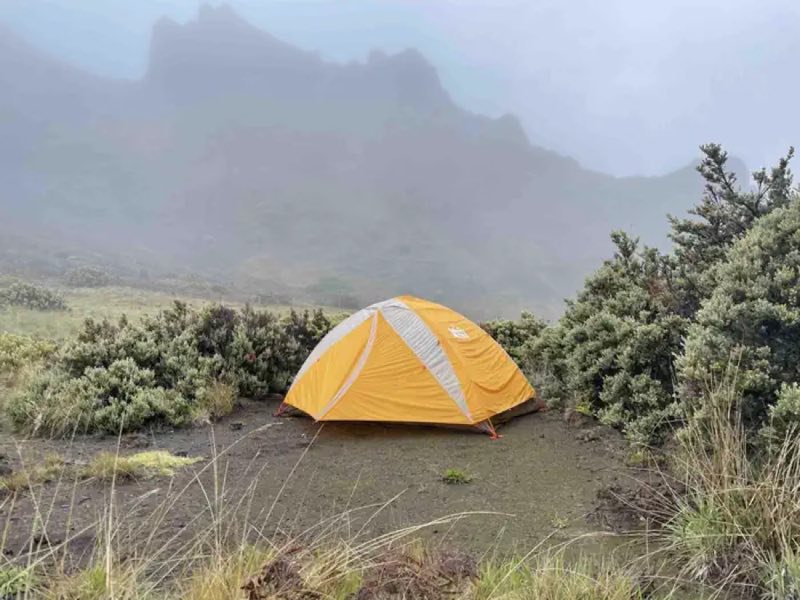 Conditions at Hōlua campground can vary from sunny and warm to misty and cool quickly!